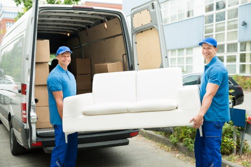 Removals van service helping with a local move in Loxford