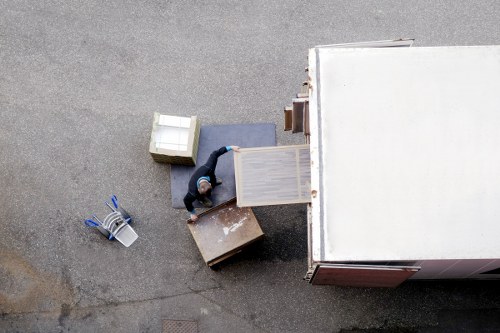 Local transfer station bins for sorting mixed recycling and bulky waste