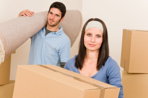 Office and commercial removal items prepared for relocation in Loxford